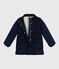 Parka enfant mi-longue unie bleu SMOKING