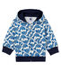 Sweatshirt à capuche zippé bébé garçon en jersey imprimé