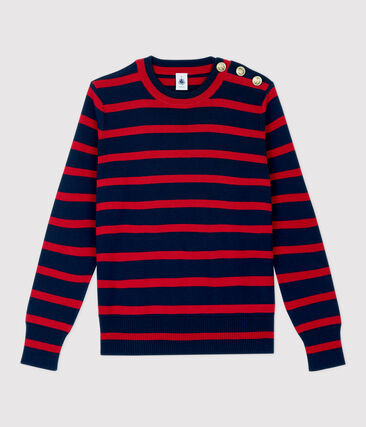 PETIT BATEAU - Pull marin en coton Femme