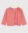 Cardigan en coton bébé rose PAPAYE