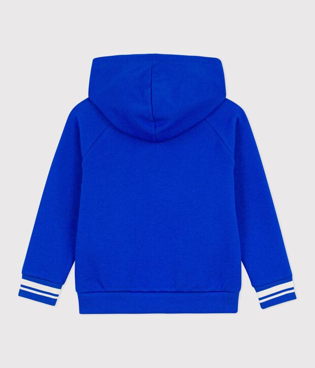 Sweatshirt &agrave; capuche enfant en coton bleu vif