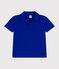 Polo manches courtes en coton enfant garçon bleu SURF