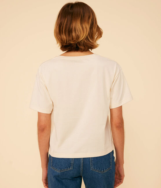 Tee-shirt le Boxy en coton femme écru AVALANCHE