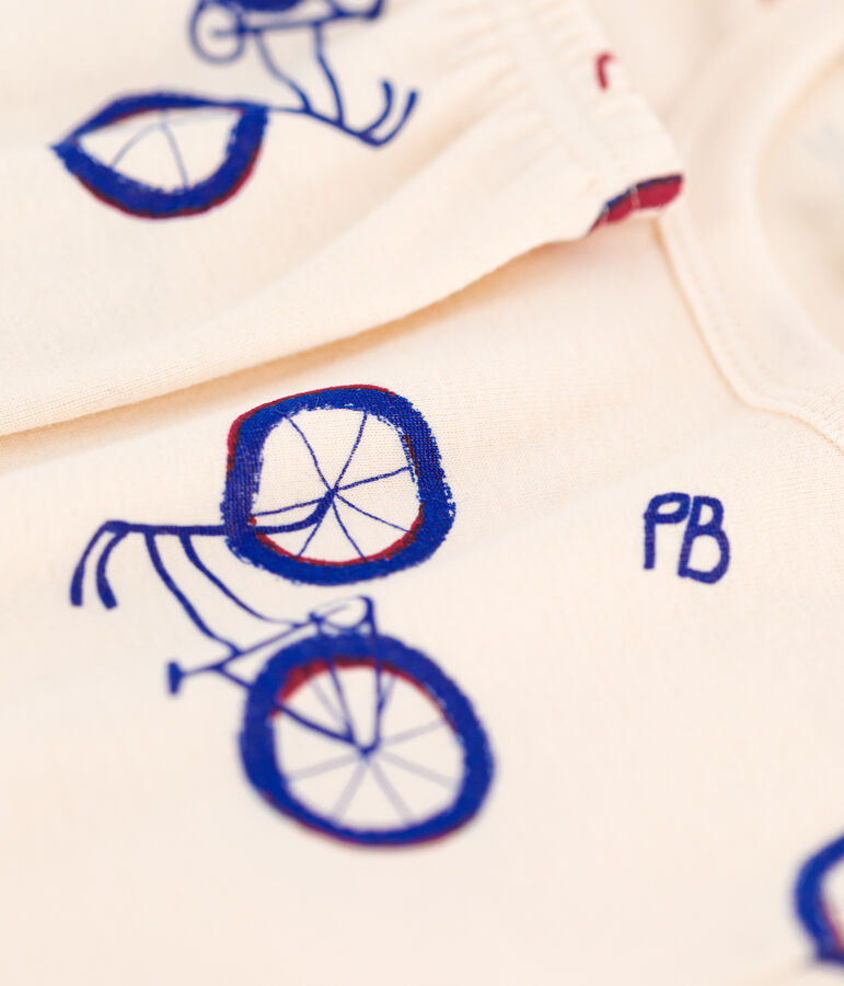 Pyjama ajust&eacute;  en coton enfant blanc AVALANCHE/ MULTICO