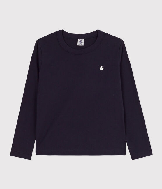 Tee-shirt manches longues enfant garçon bleu SMOKING