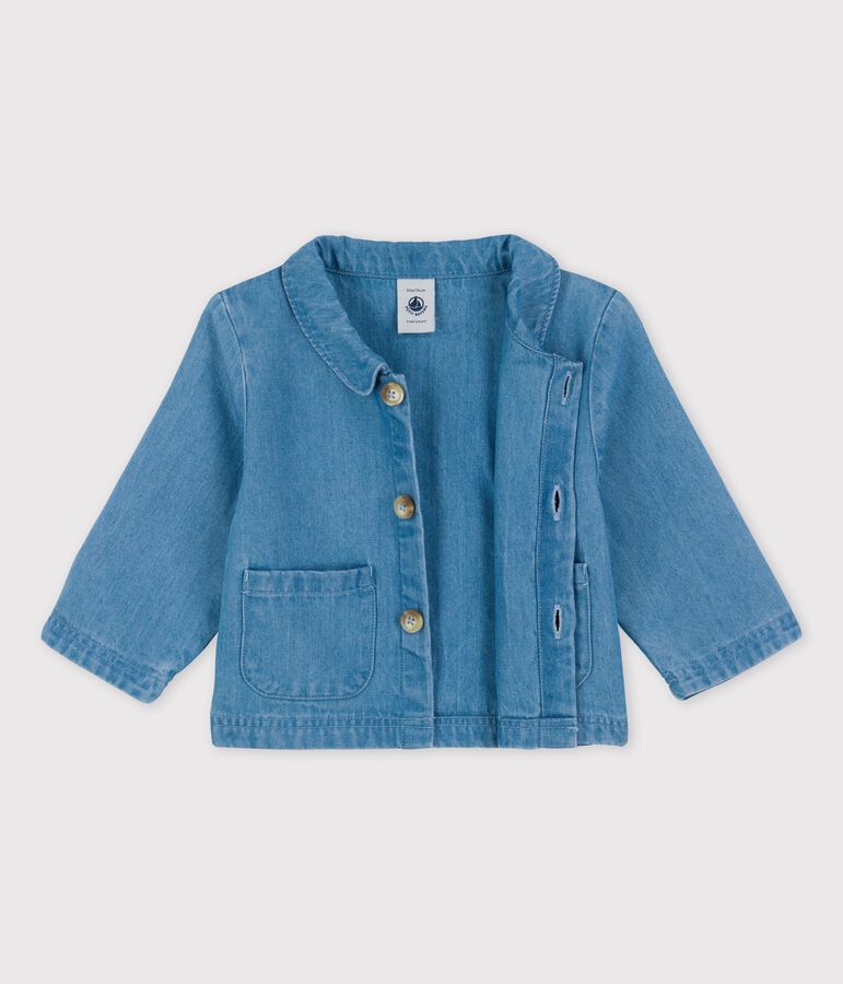Veste en denim l&eacute;ger bio b&eacute;b&eacute; bleu DENIM CLAIR