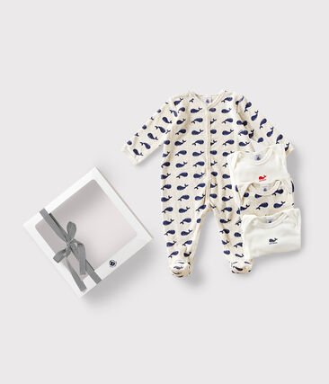 Lot de 1 pyjama bébé et 3 bodies baleines
