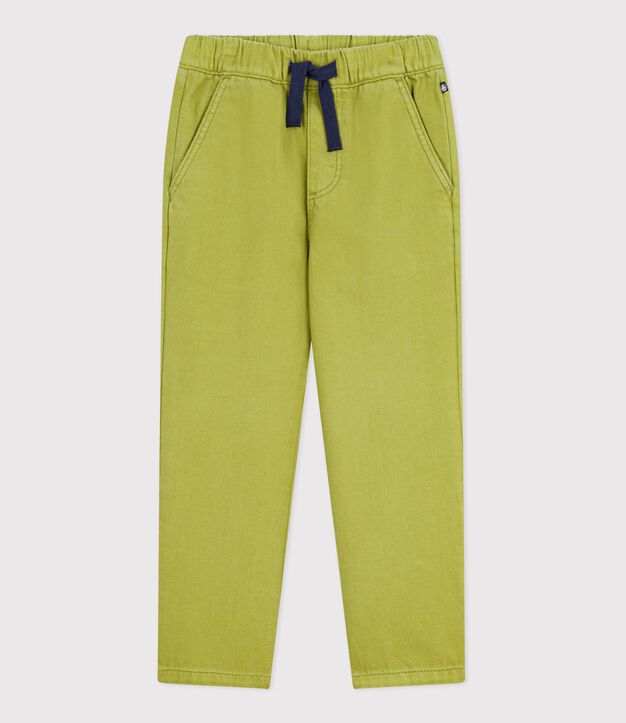 Pantalon enfant en coton vert