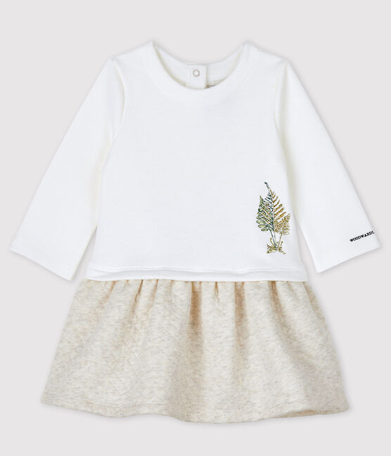 Robe bébé fille Petit Bateau x Deyrolle blanc MARSHMALLOW