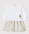 Robe bébé fille Petit Bateau x Deyrolle blanc MARSHMALLOW