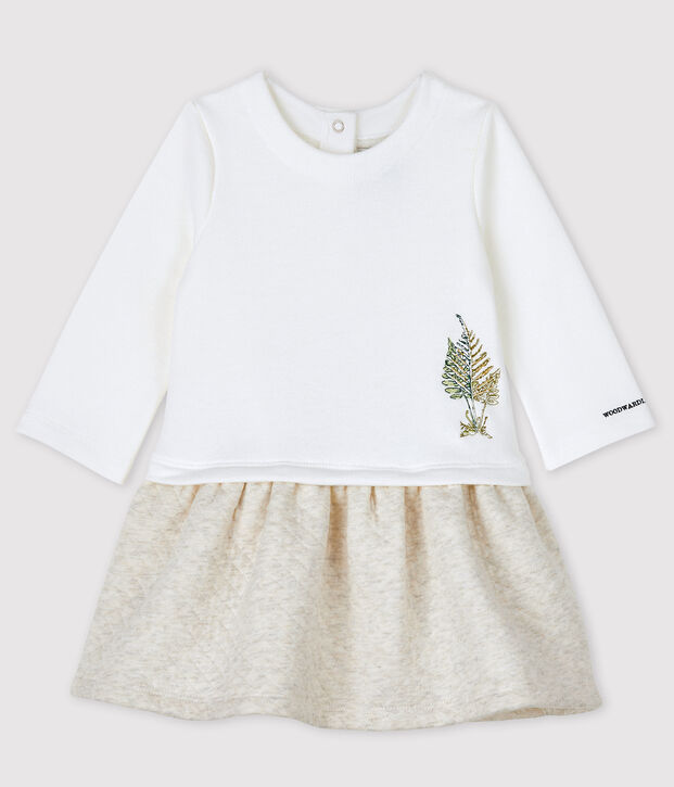 Robe b&eacute;b&eacute; fille Petit Bateau x Deyrolle blanc