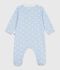 Pyjama b&eacute;b&eacute; en coton &agrave; col imprim&eacute; baleine bleu/blanc