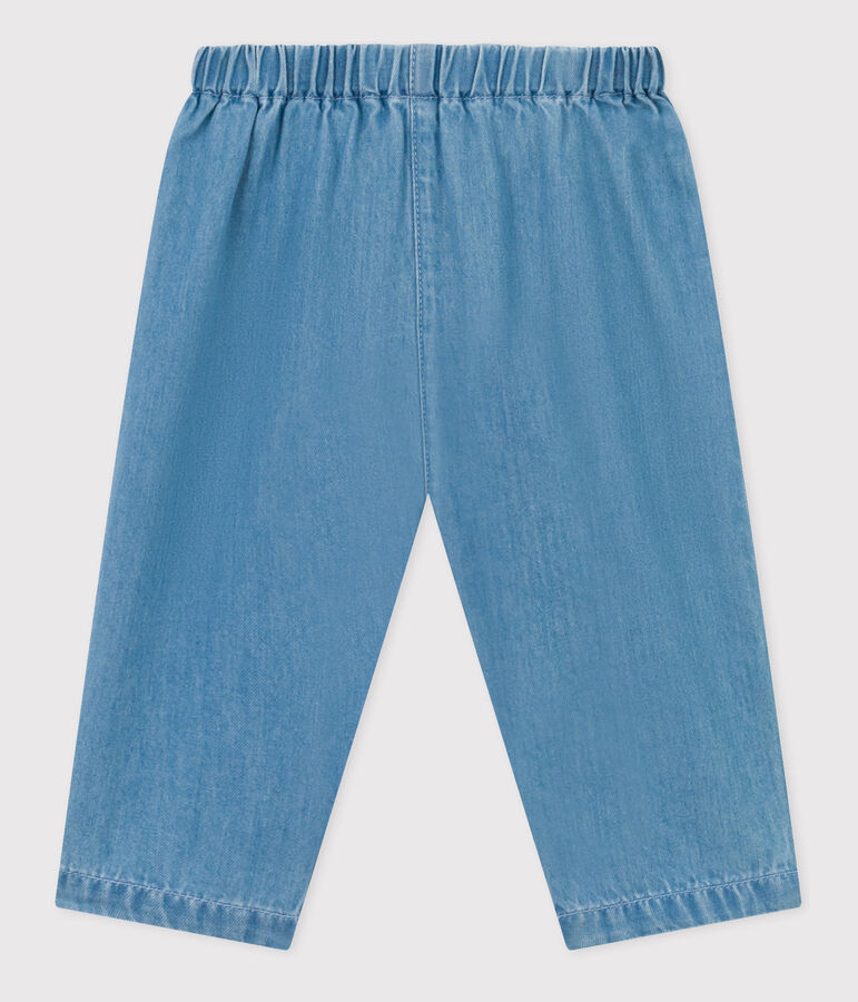 Pantalon en denim l&eacute;ger bio b&eacute;b&eacute; bleu DENIM CLAIR
