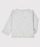 Cardigan bébé en côte 2x2 en coton biologique gris BELUGA CHINE