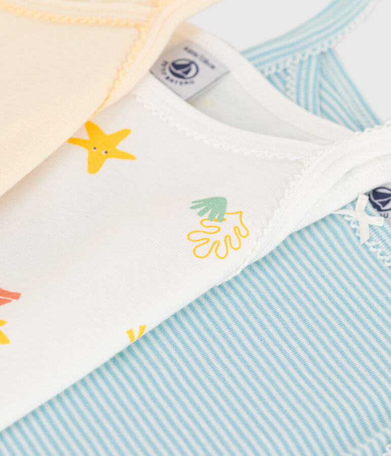 Lot de 3 d&eacute;bardeurs enfant en coton imprim&eacute;s variante 1