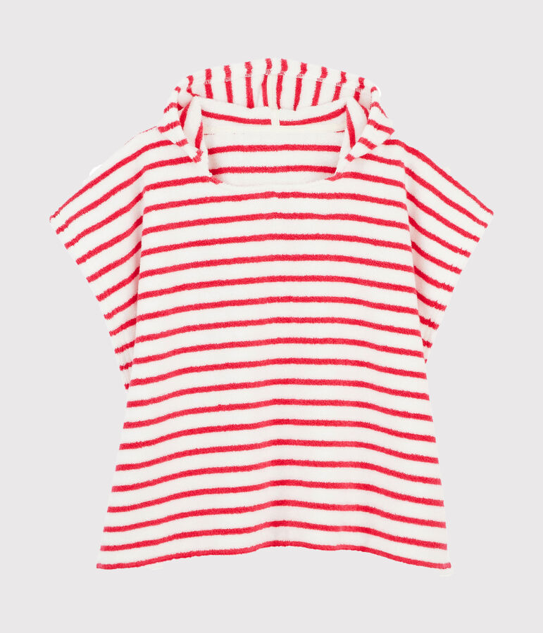 Poncho de plage &agrave; capuche b&eacute;b&eacute; mixte rose GEISHA