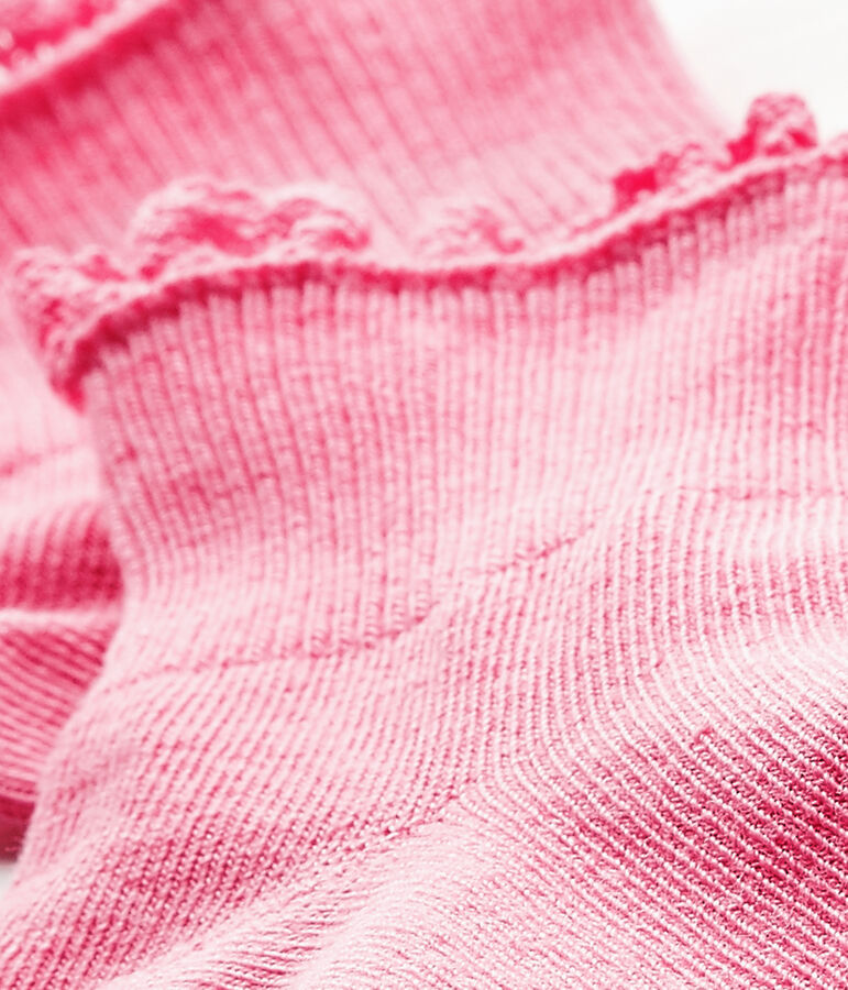Chaussettes dentelle b&eacute;b&eacute; fille rose