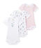 Lot de 3 bodies bébé fille manches courtes blanc LOT