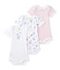 Lot de 3 bodies bébé fille manches courtes
