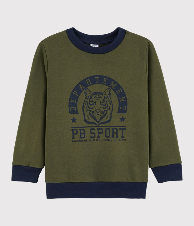 Sweatshirt enfant gar&ccedil;on vert