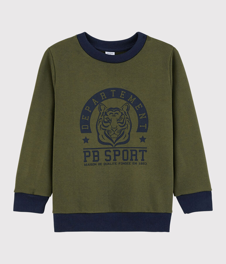 Sweatshirt enfant gar&ccedil;on vert
