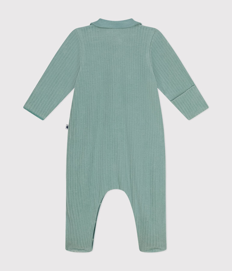 Pyjama en velours b&eacute;b&eacute; vert PAUL