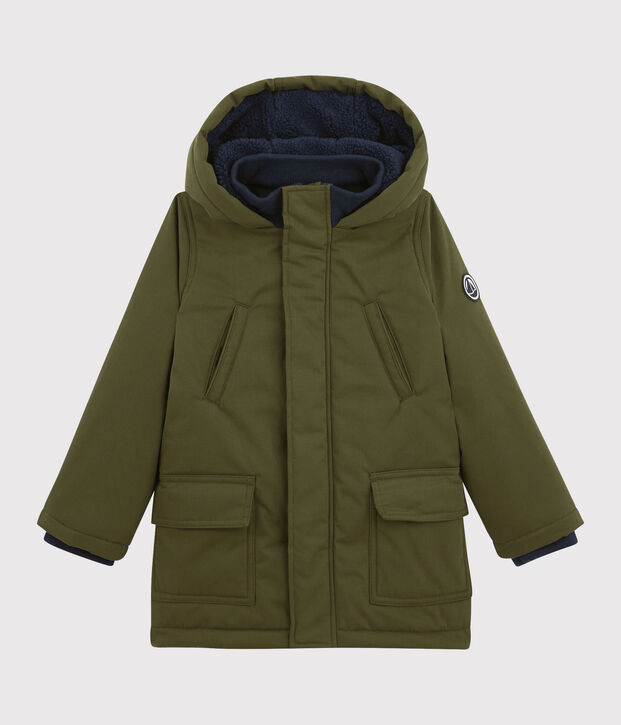 Parka enfant gar&ccedil;on vert