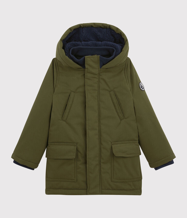 Parka enfant gar&ccedil;on vert MILITARY