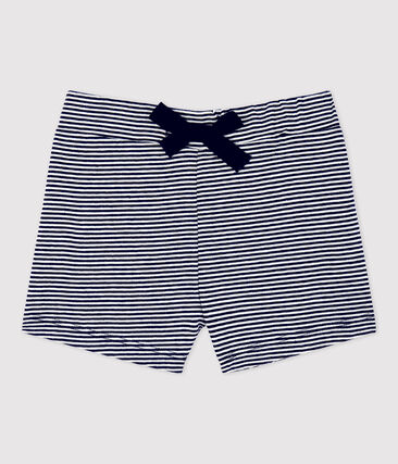 PETIT BATEAU - Short rayé milleraies en coton bio bébé