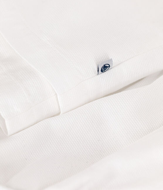 Robe et bloomer en coton piqué bébé blanc ECUME