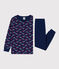 Pyjama Paris en coton enfant bleu MEDIEVAL/blanc MULTICO