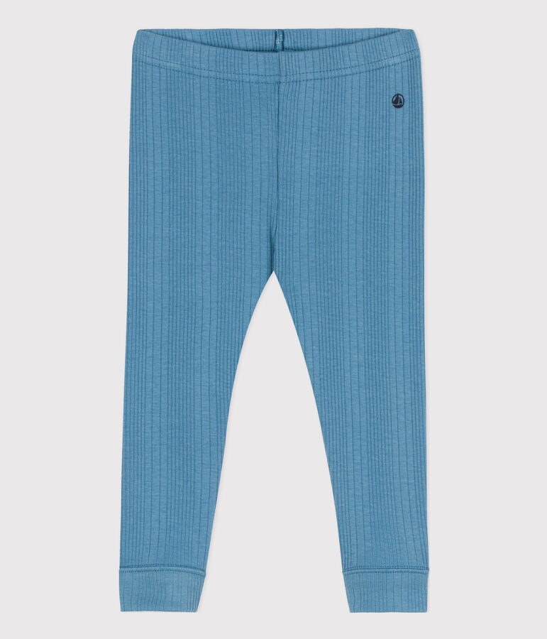 Legging en coton b&eacute;b&eacute; bleu LAVIS