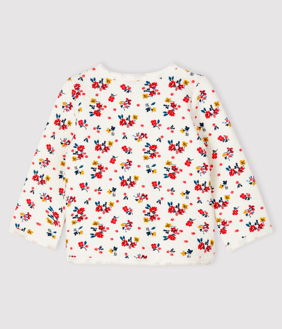 Cardigan bébé fille en tubique blanc MARSHMALLOW/blanc MULTICO