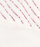 Carré de bain bébé en coton blanc MARSHMALLOW/rouge TERKUIT