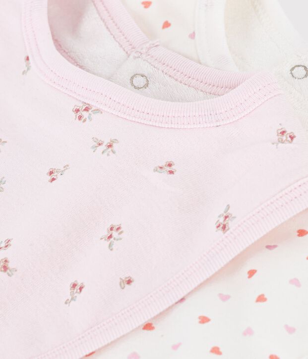 Lot de bavoirs b&eacute;b&eacute; en coton imprim&eacute; &agrave; fleurs multicouleur