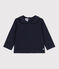 Blouse manches longues bébé en coton bleu SMOKING