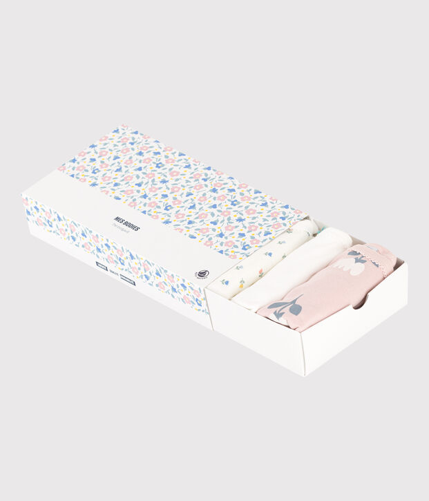 Lot de 5 bodies bretelles fleurs en coton multicouleur