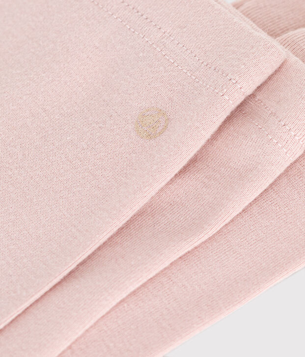 Legging b&eacute;b&eacute; en coton uni rose