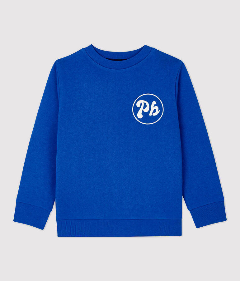 Sweatshirt en molleton enfant gar&ccedil;on bleu MAJOR