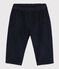 Pantalon bébé en velours grosses côtes bleu SMOKING