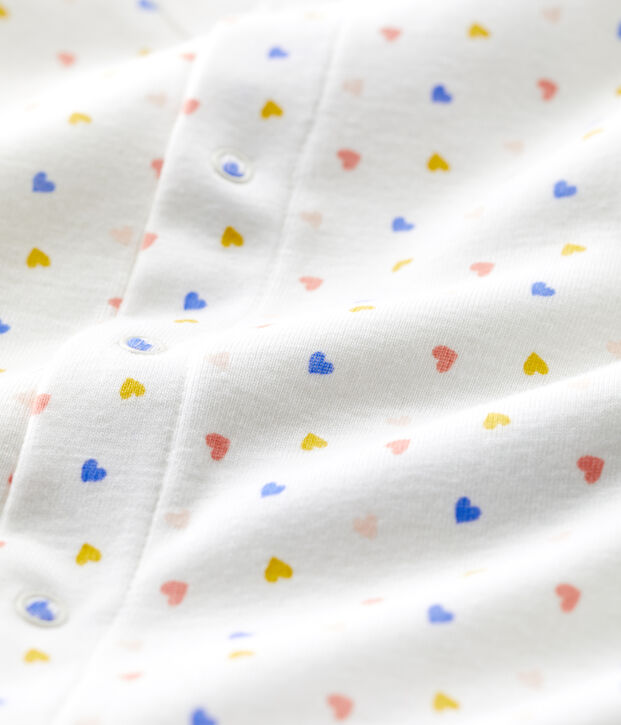 Bodyjama sans pieds  b&eacute;b&eacute; en coton biologique blanc/multicouleur