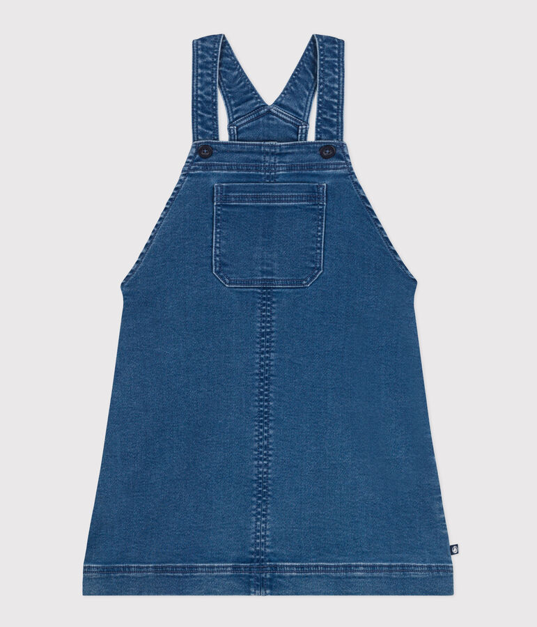 Robe salopette en denim effet molleton enfant fille bleu BLEU DELAVE