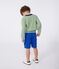 Pull enfant en coton à rayures vert PALMERAIE/ AVALANCHE