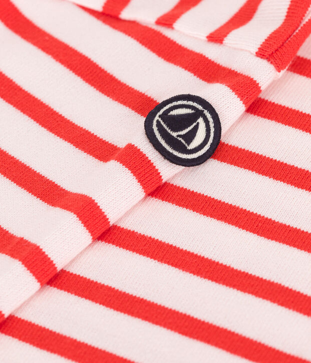 Marini&egrave;re enfant mixte en coton manches longues rose/rouge