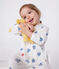 Pyjama bébé en coton cœurs rayé blanc MARSHMALLOW/blanc MULTICO