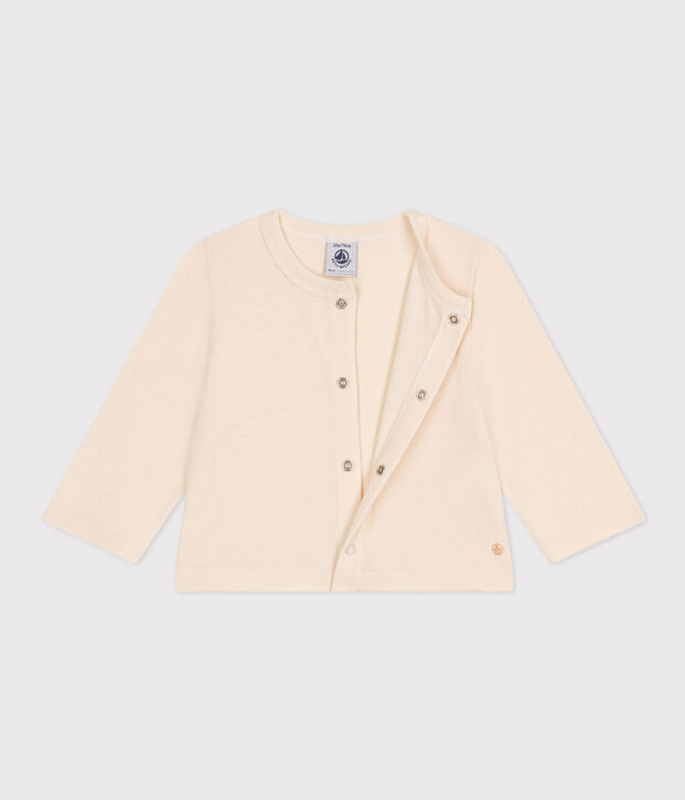 Cardigan en coton b&eacute;b&eacute; &eacute;cru