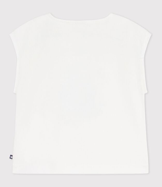 Tee-shirt enfant manches courtes en coton blanc