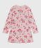 Chemise de nuit enfant en coton imprimé fleurs rose JOLI/blanc MULTICO