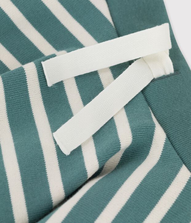 Jupe en coton enfant fille vert/&eacute;cru