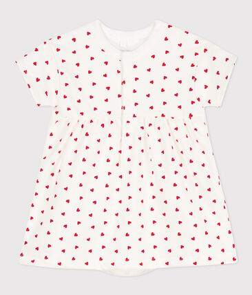 PETIT BATEAU - Robe en molleton bébé avec body intégré
